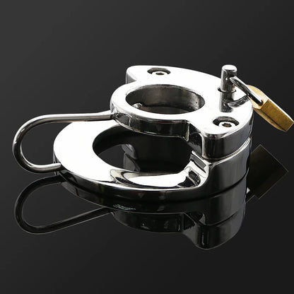 CHASTITY TRAINING DEVICE LOCKABLE HEAVY COCK RING