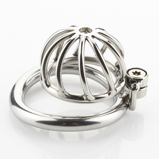 Small Metal Twisted Chastity Cage