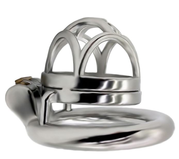 Tiny Steel Chastity Cage - No Erection Risk!