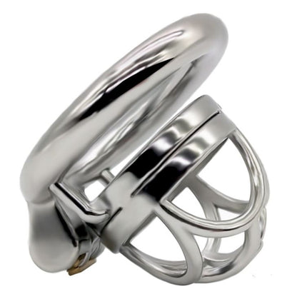 Tiny Steel Chastity Cage - No Erection Risk!