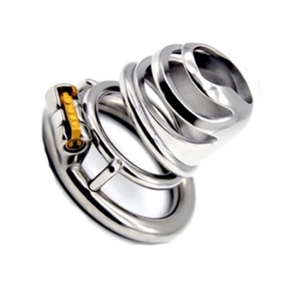 Big Urine Mouth Steel Chastity Cage(1.54")