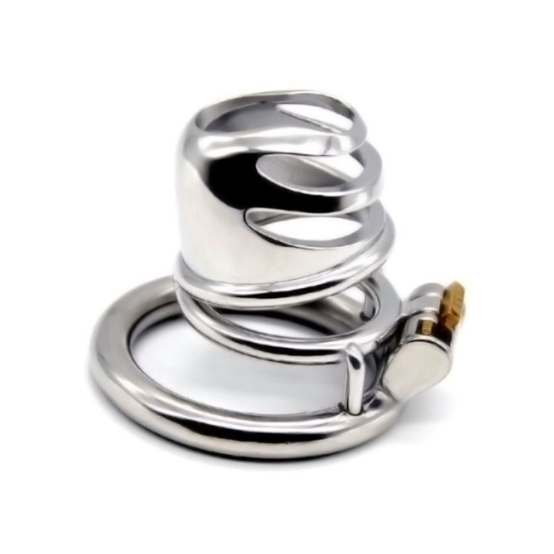 Big Urine Mouth Steel Chastity Cage(1.54