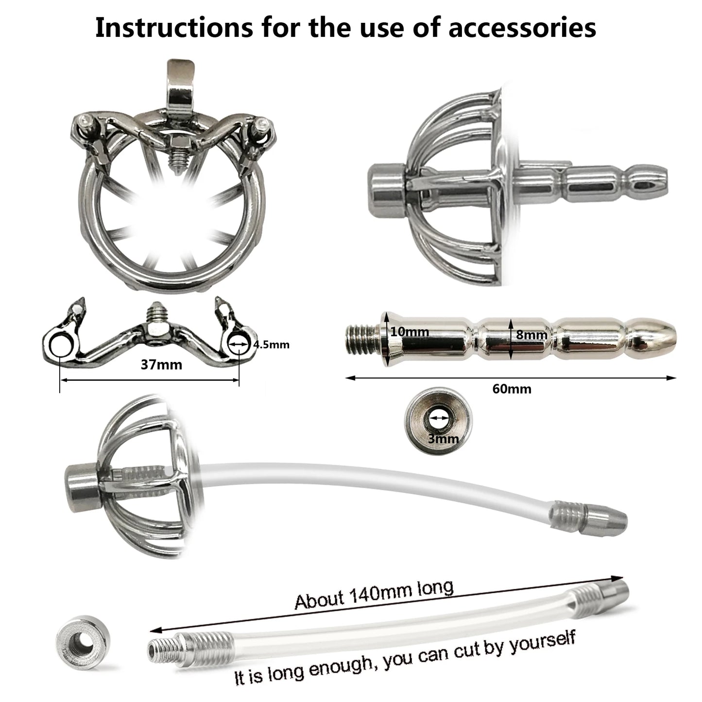 Super Small Flat Stainless Steel Male Chastity Device