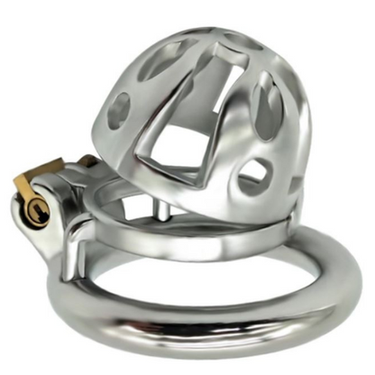 The Solid Dungeon Male Metal Chastity Cage (1.38")