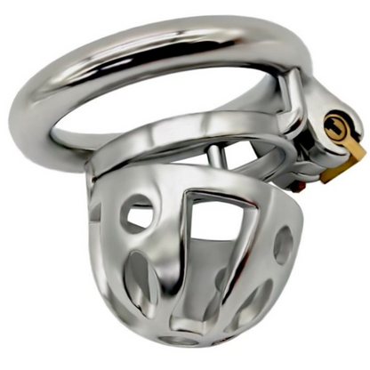 The Solid Dungeon Male Metal Chastity Cage (1.38")