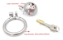 Load image into Gallery viewer, Tiny Seal Prison Steel Chastity Cage 1&quot; Long
