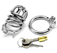 Load image into Gallery viewer, Long Bullet Steel Chastity Cage

