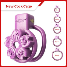 Load image into Gallery viewer, Purple SISSY Petal Chastity Cage
