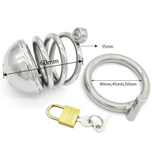 Load image into Gallery viewer, The Dungeon Stainless Steel Chastity Cage (2.36 in)
