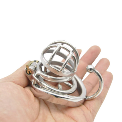 Super Tiny Steel Cock Cage With Ball Separator