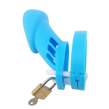 Plastic Cock Cage 3.15 inches and 3.94 inches long Blue