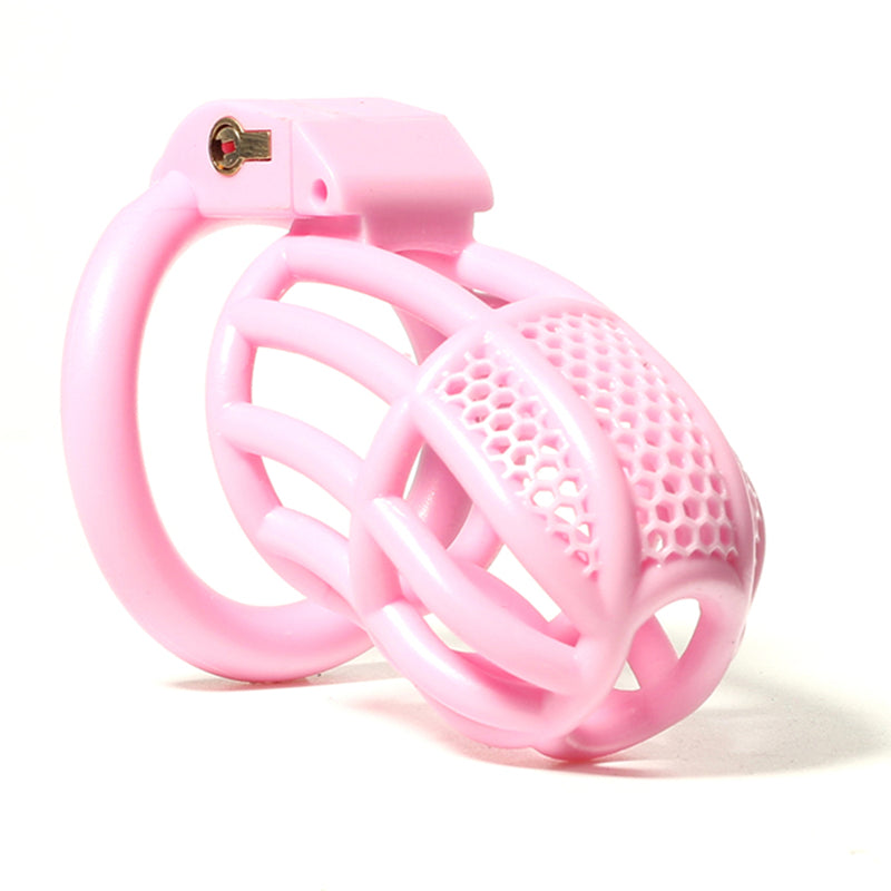 Lockable Honeycomb Chastity Device With 4 Rings