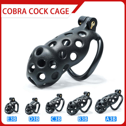 Black Hole Cobra Keuschheitskäfig-Set, 4,5 bis 10,5 cm lang