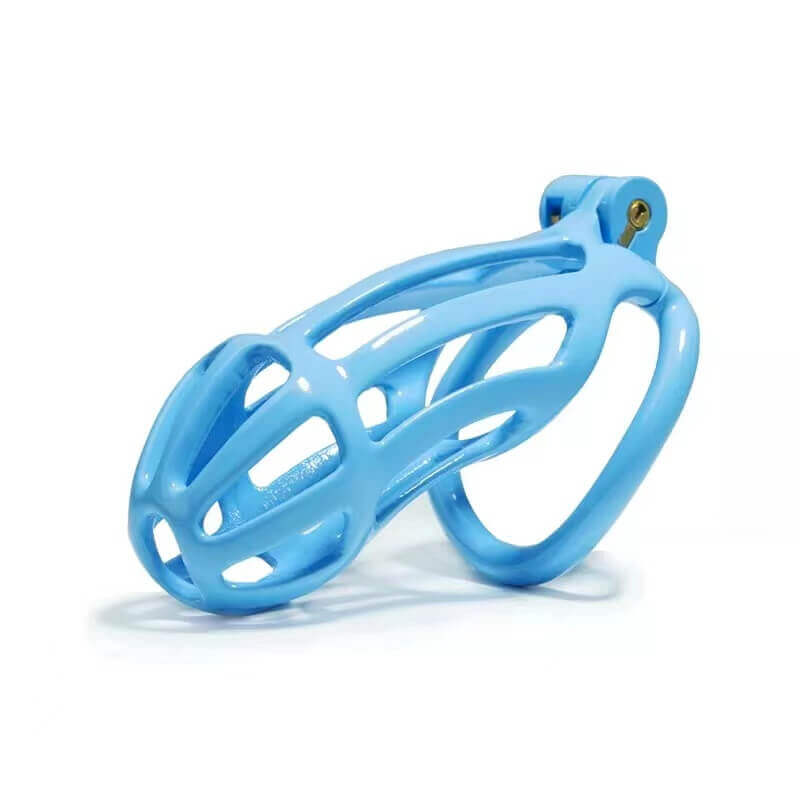 Blue Stripe Cobra Chastity Cage Kit 1.77 To 4.13 Inches Long