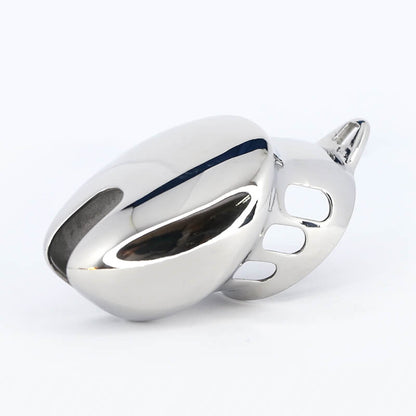 Stainless Steel Chastity Cage With Spike Ring