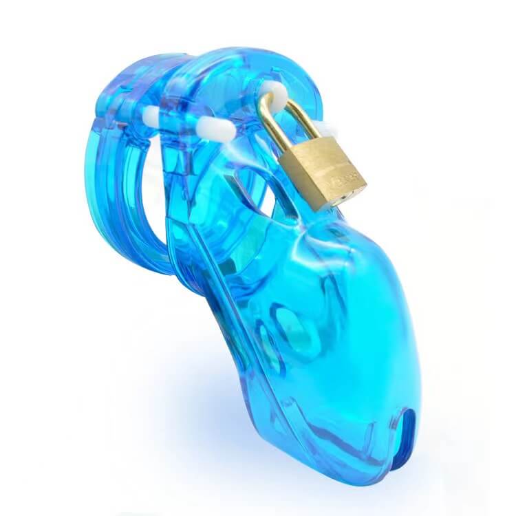 Light Blue CB-3000 Male Chastity Device