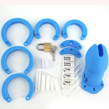 Load image into Gallery viewer, CB6000 Silicone Chastity Cage Blue
