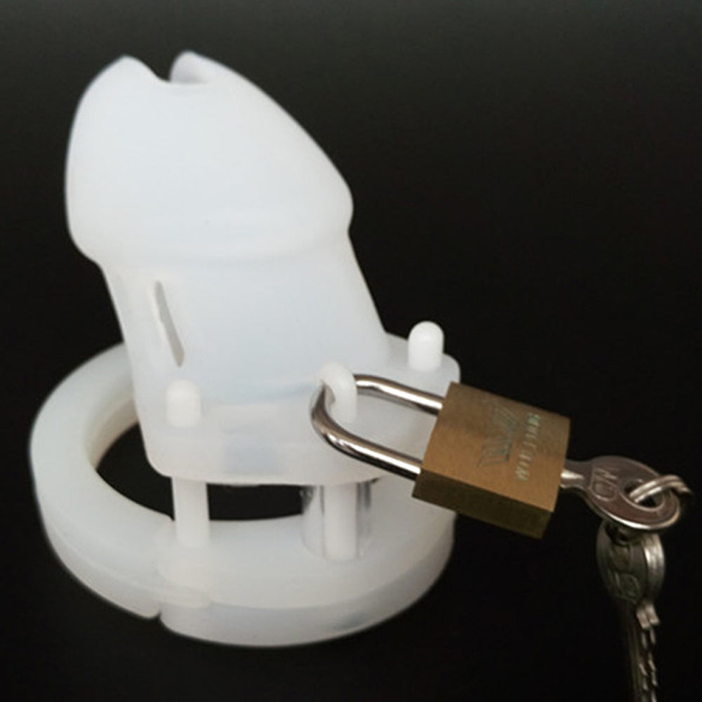 CB6000S Silicone Chastity Cage White