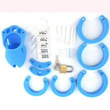 Load image into Gallery viewer, CB6000S Silicone Chastity Cage Blue
