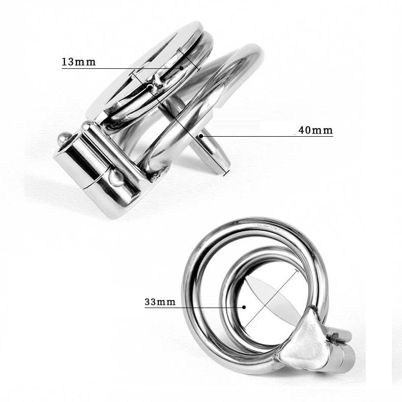 Stainless Steel Flat Chastity Cage