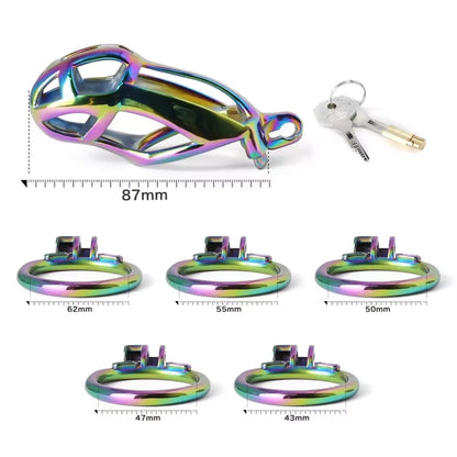 Colorful Stainless Steel MAMBA Chastity Cage