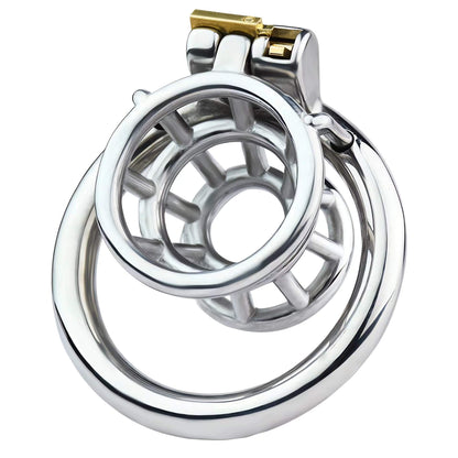 Design Metal Flower Basket Negative Chastity Cage