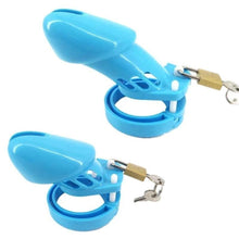 Load image into Gallery viewer, Plastic Cock Cage 3.15 inches and 3.94 inches long Blue
