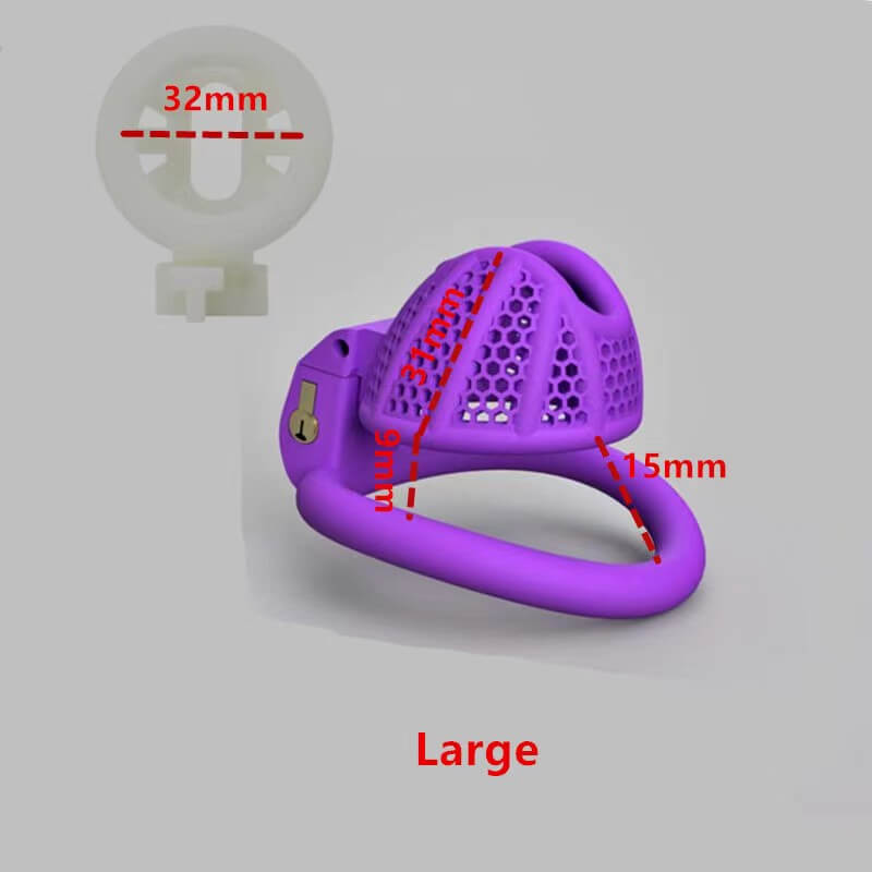 Mini dispositif de chasteté pour pénis en nid d'abeille