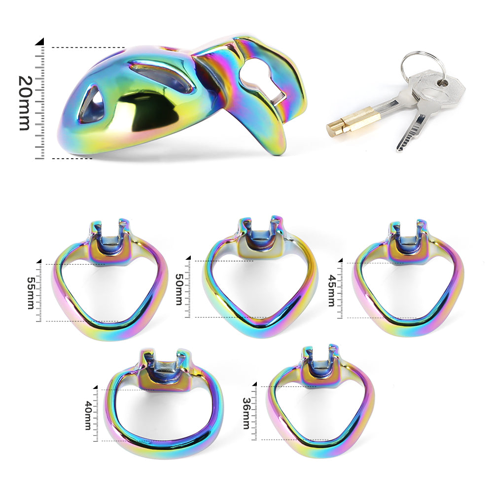 Cage de chasteté super petite en acier inoxydable HT-V4