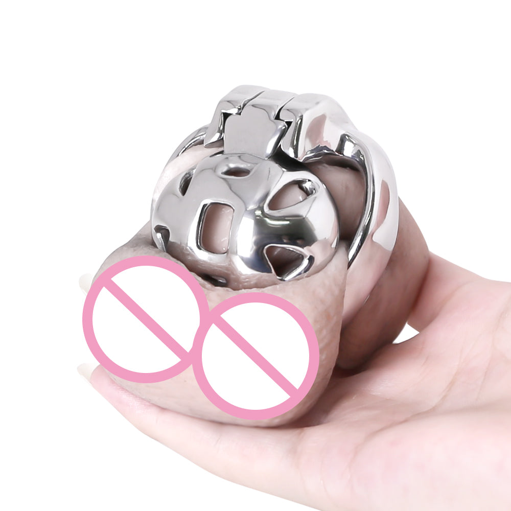 HT-V4 Stainless Steel Super Small Chastity Cage