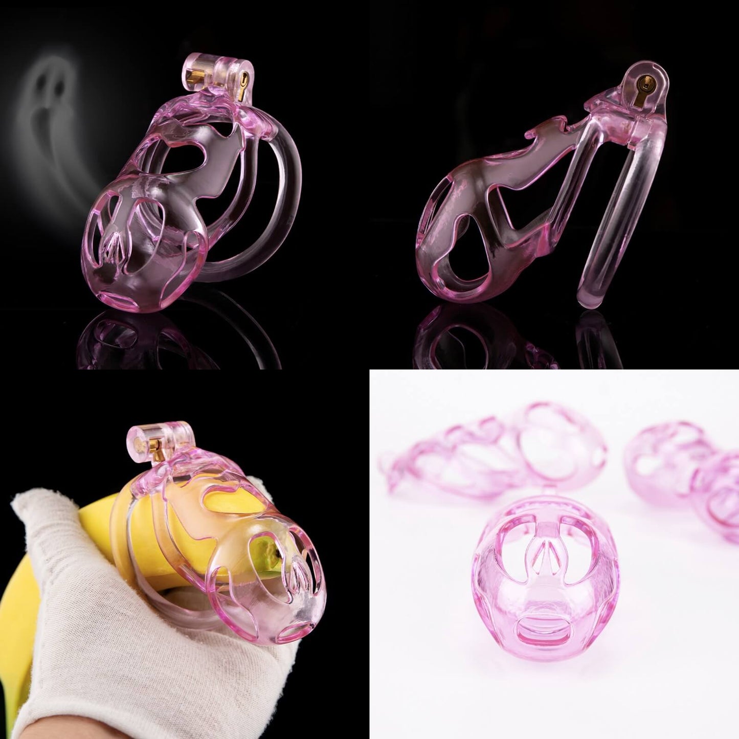 Ice Ghost Lightweight 3D Printed Chastity Cage