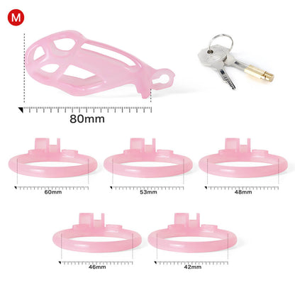 Design Ice Vision Pink Cobra Chastity Cage