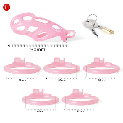 Design Ice Vision Pink Cobra Chastity Cage