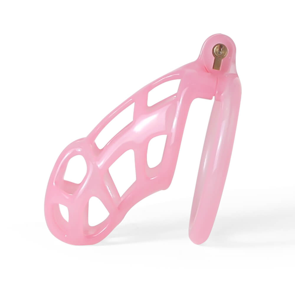 Design Ice Vision Pink Cobra Chastity Cage