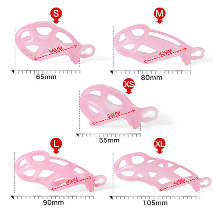 Design Ice Vision Pink Cobra Chastity Cage