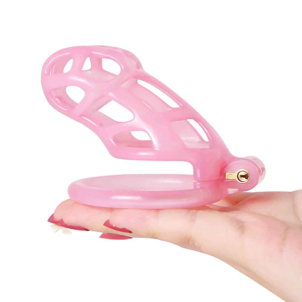 Design Ice Vision Pink Cobra Chastity Cage