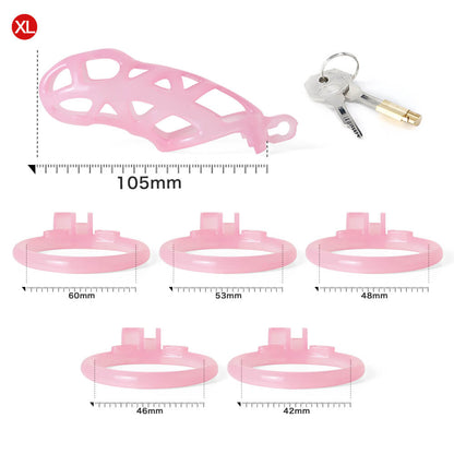 Design Ice Vision Pink Cobra Chastity Cage