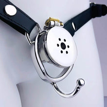 Load image into Gallery viewer, Negative Underlock Inverted Chastity Cage With Belt

