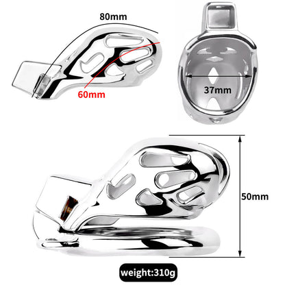 Cage de chasteté en acier inoxydable pour homme Cobra