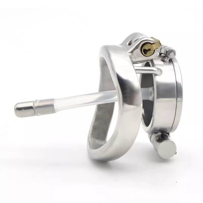 New Double Lock Flip Glans Cover Chastity Cage