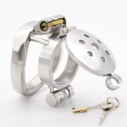 New Double Lock Flip Glans Cover Chastity Cage