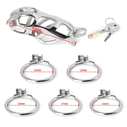 Primary Stainless Steel MAMBA Chastity Cage
