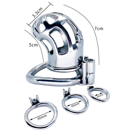 Permanent Stainless Steel Chastity Cage