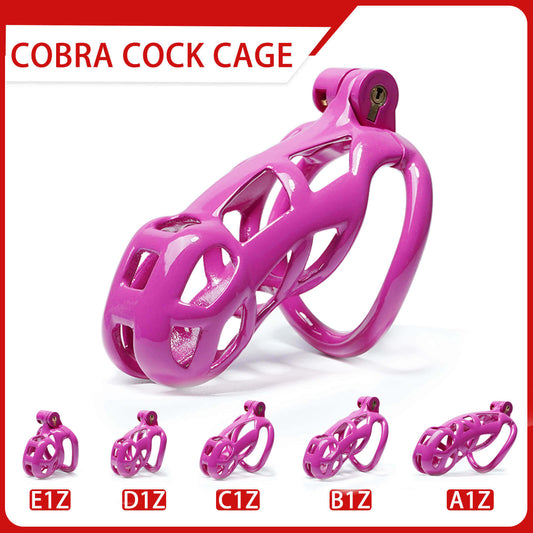 Purple Cobra Chastity Cage Kit 1.77 To 4.13 Inches Long