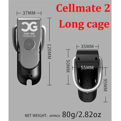 QIUI Cellmate 2 Cock Cage APP Remote Control Electric Shock Penis Cage