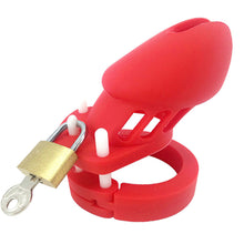 Load image into Gallery viewer, CB6000S Silicone Chastity Cage Red
