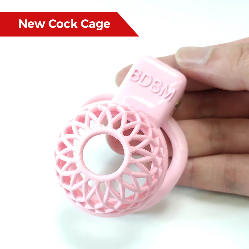 Pink Slave Chastity Cage