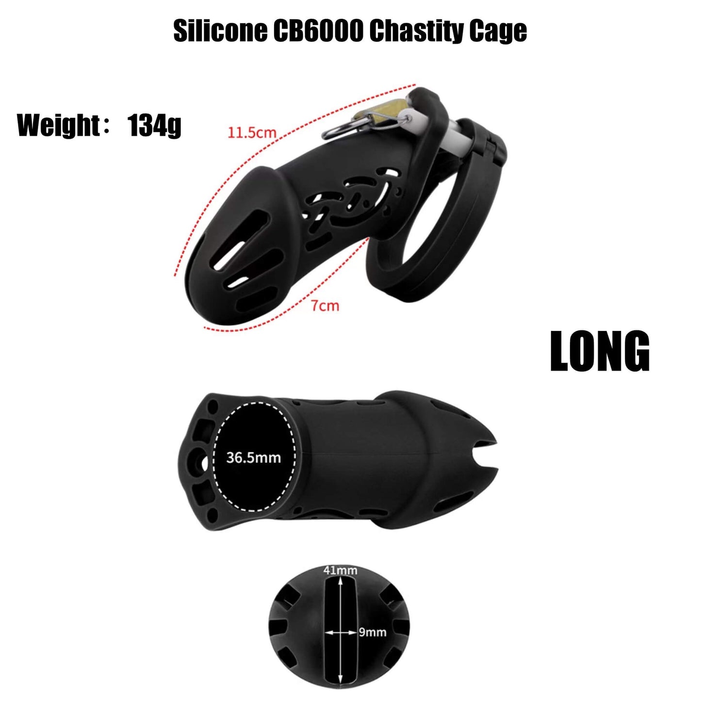 Cage de chasteté CB6000 en silicone améliorée 