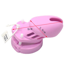 Load image into Gallery viewer, CB6000S Silicone Chastity Cage Pink
