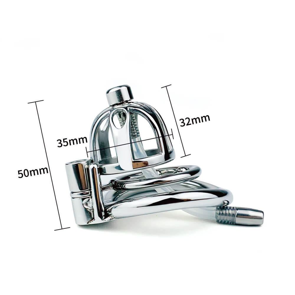 Cage de chasteté en acier inoxydable lisse